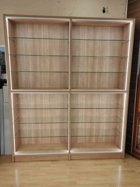 Vitrina Leds Estantes de Cristal Estanco